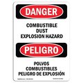 Signmission Safety Sign, OSHA, 18" Height, Rigid Plastic, Combustible Dust Explosion Hazard Spanish OS-DS-P-1218-VS-1831